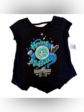 Disney Parks Haunted Mansion Madame Leota “Having A Ball” Girls T-shirt Size S